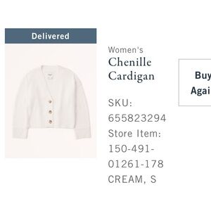 Abercrombie Cream Cardigan